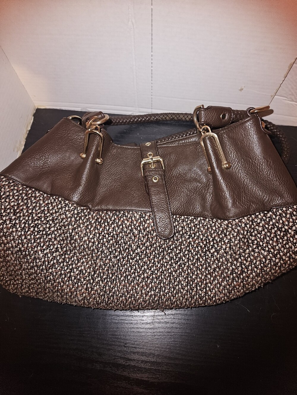 black rivet Brown & Pink Shoulder Bag